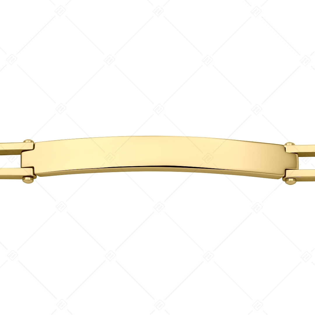BALCANO - Patrick / Engravable Stainless Steel Bracelet With High Polish, 18K Gold Plated (441488EG88)