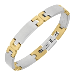 BALCANO - Hailey / Stainless Steel Bracelet With Satin Finish and 18K Gold Plated 