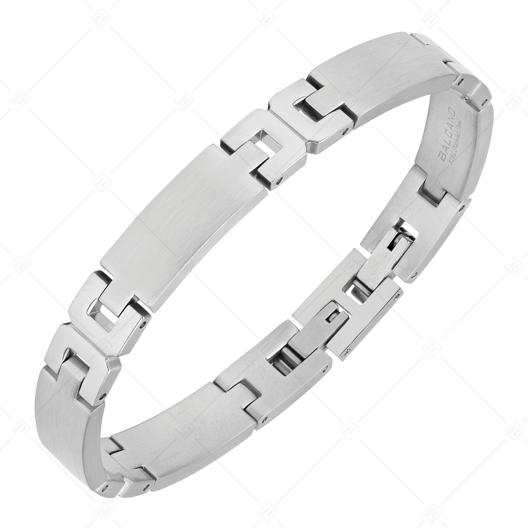 BALCANO - Hailey / Stainless Steel Bracelet With Satin Finish and Polished "H" Shape Pattern (441491BC97)