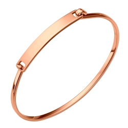 BALCANO - Clara / Minimal Style Stainless Steel Bangle With High Polish, 18K Rose Gold Plated