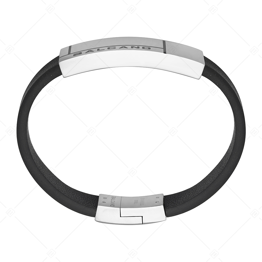 BALCANO - Ambassador / Bracelet en cuir de qualité avec tête en acier inoxydable massif (442002BL99)
