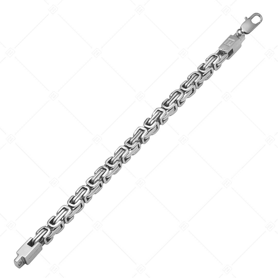 BALCANO - King's Braid / Bracelet chaîne byzantine, tresse du Roi à maille carrée - 7 mm (442010BL99)