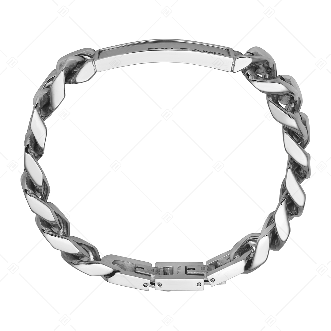 BALCANO - Steel Curb / Stainless steel curb bracelet with stainless steel headpiece (442013BL99)