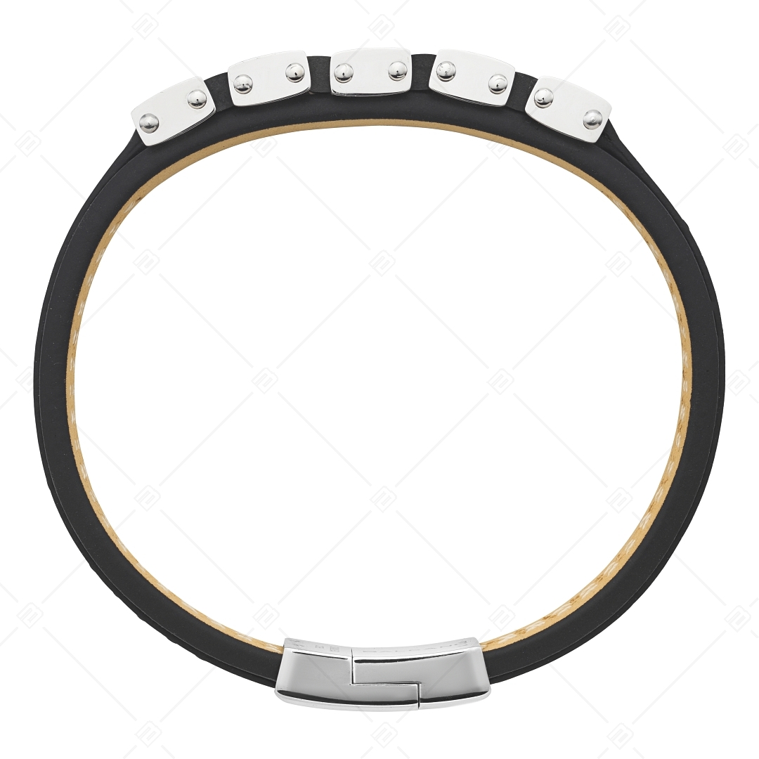 BALCANO - Ikon / Armband aus echtem Rindsleder mit Edelstahlverzierungen (442020BL11)