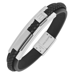 BALCANO - Forte / Echtes Leder armband mit Edelstahlelementen