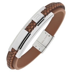 BALCANO - Forte / Leather bracelet with stainless steel ornaments