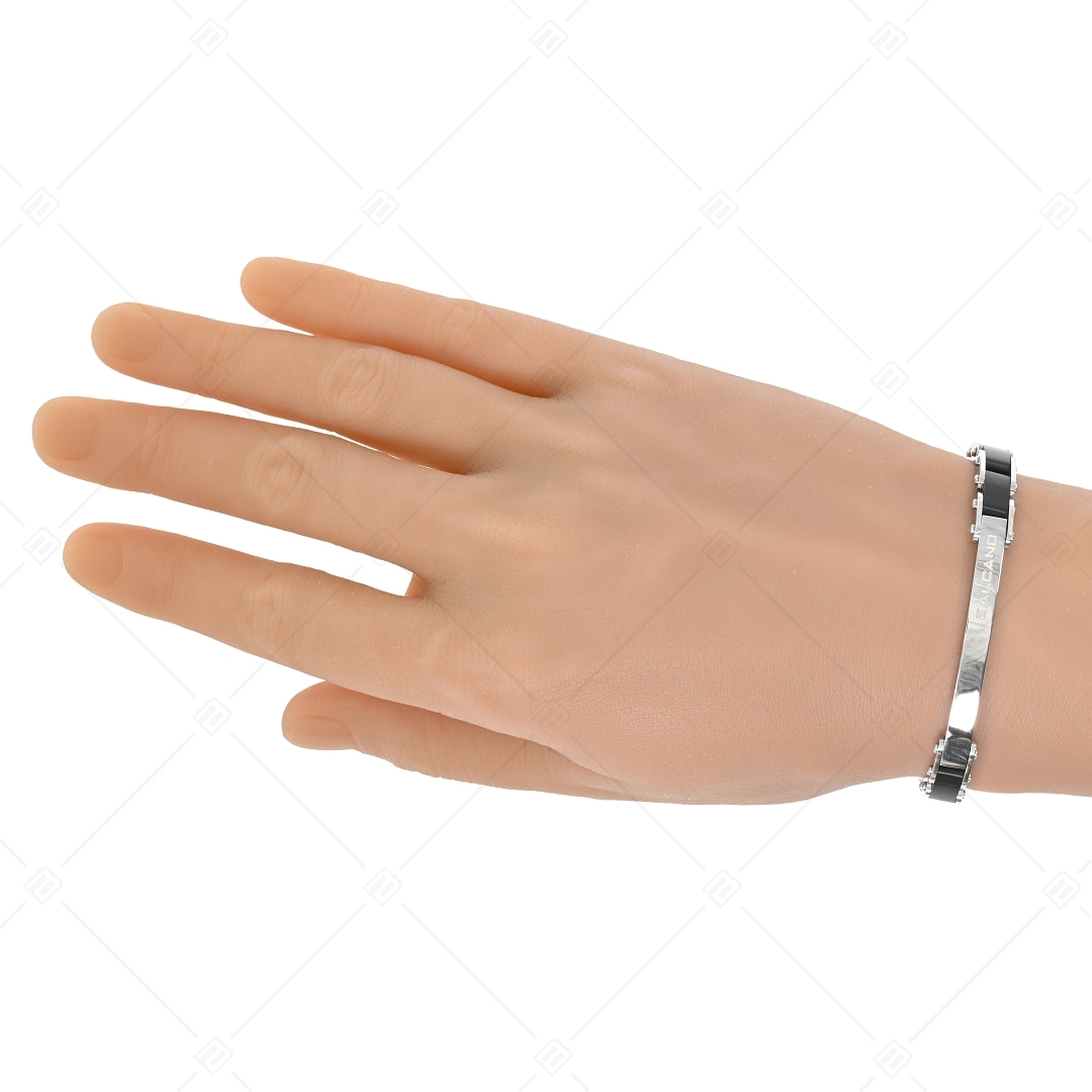 BALCANO - Vito / Edelstahl armband mit Hochglanzpolitur und schwarzer PVD-Beschichtung (442023BL11)