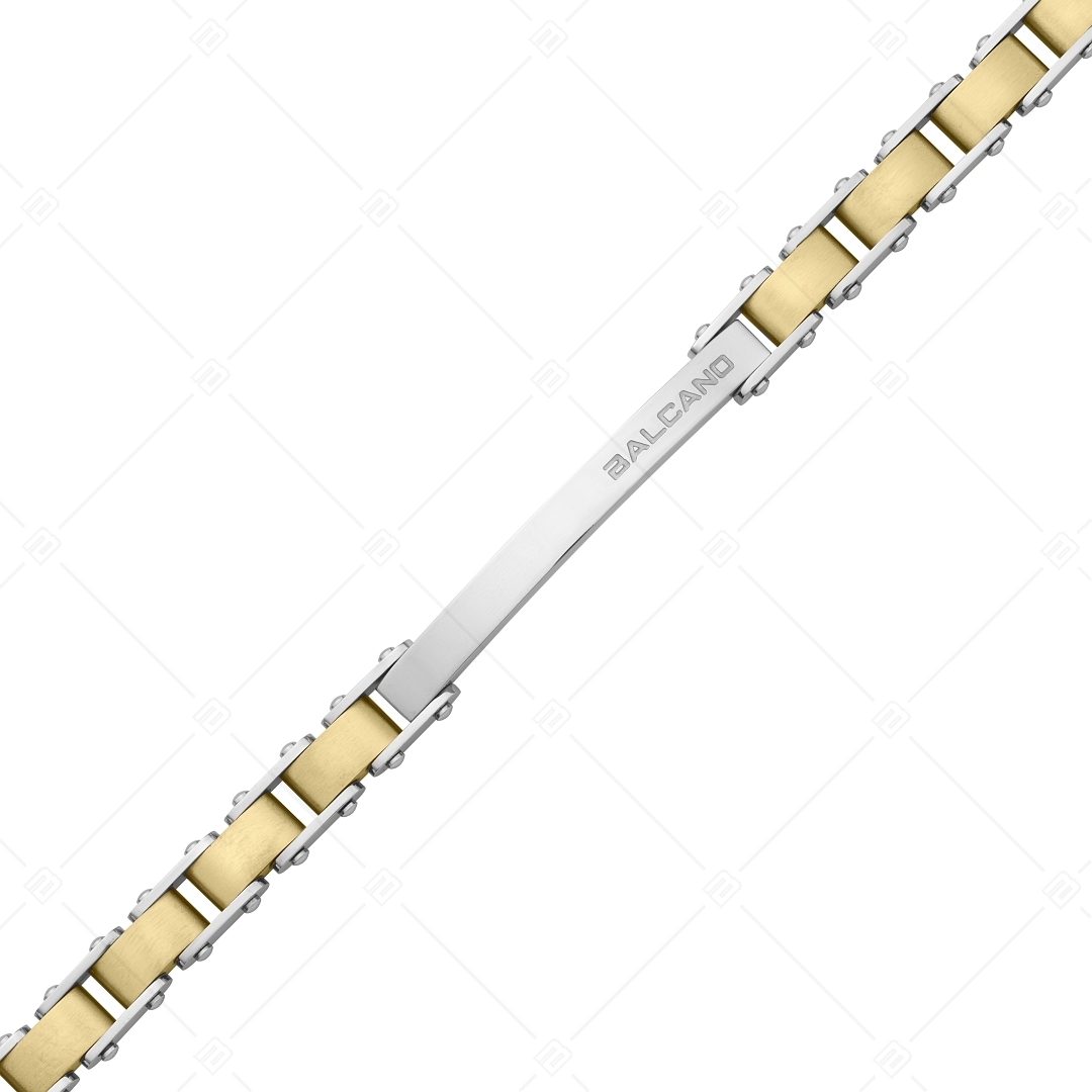 BALCANO - Vito / Bracelet en acier inoxydable avec hautement polie, plaqué or 18K (442023BL88)