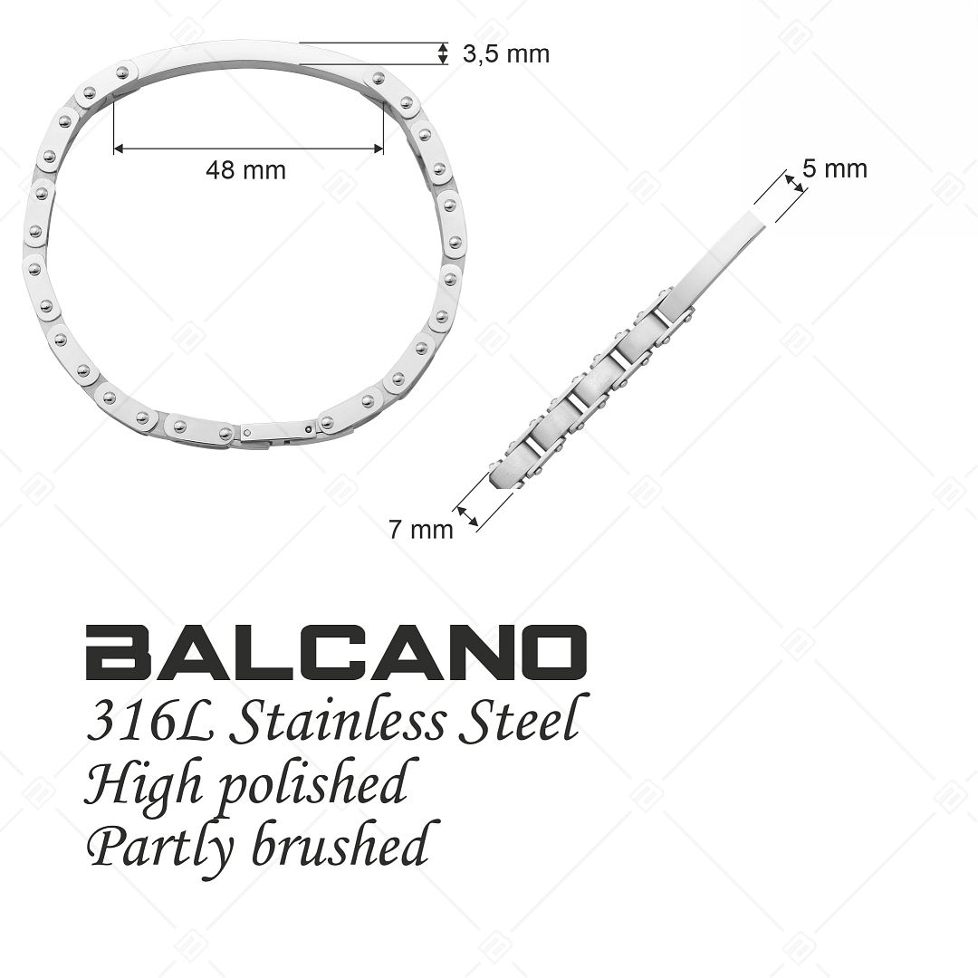 BALCANO - Vito / Stainless steel bracelet with high polished (442023BL97)