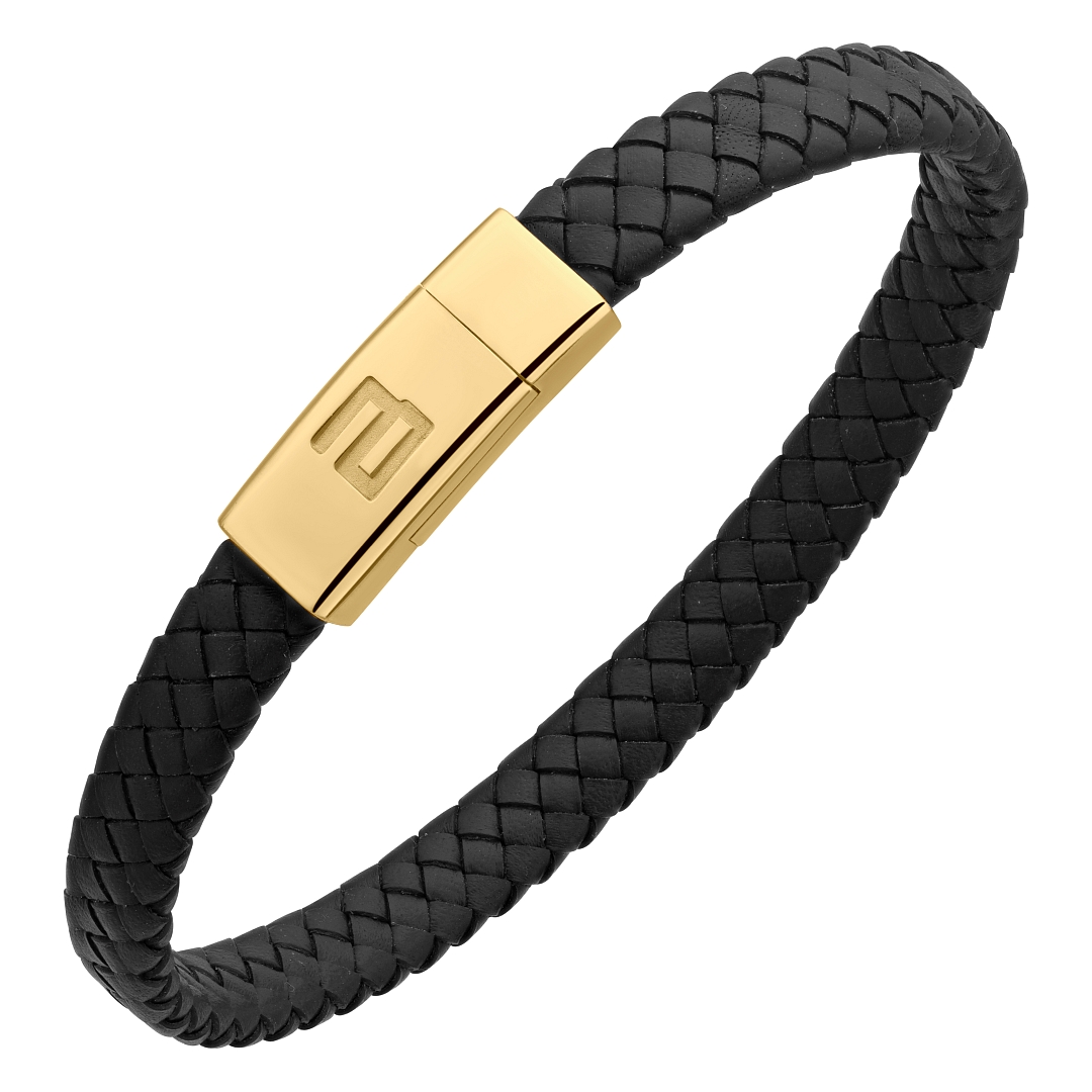 BALCANO - Logan / Echtes Leder armband mit Edelstahlelementen (442027BL11)