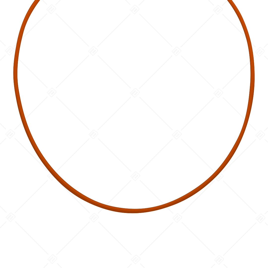 BALCANO - Collier en cuir orange avec fermoir dauphin en acier inoxydable poli. (552097LT55)