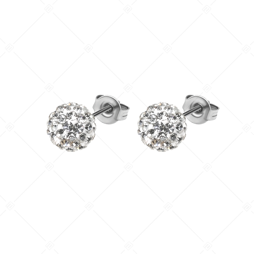 BALCANO - Boucles d'oreilles Shamballa avec des cristaux tchèques (601002GT00)