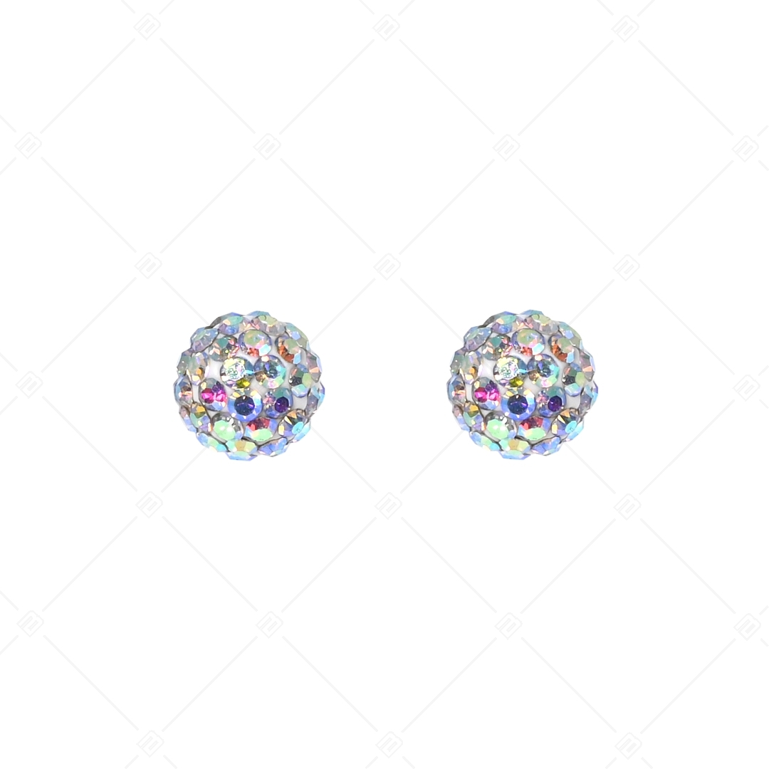 BALCANO - Boucles d'oreilles Shamballa avec des cristaux tchèques (601002GT09)