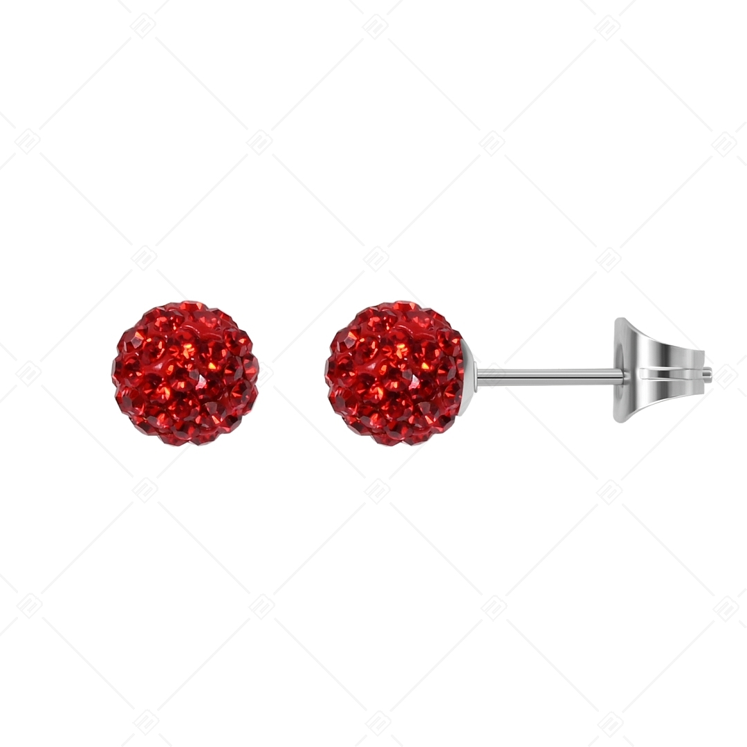 BALCANO - Boucles d'oreilles Shamballa avec des cristaux tchèques (601002GT22)