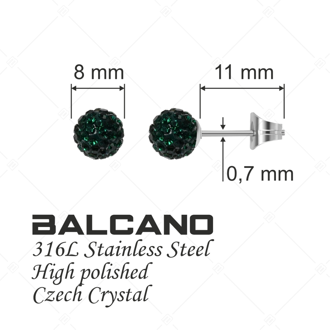 BALCANO - Shamballa / Kugel Ohrstecker mit Tschechischen Kristallen (601002GT39)