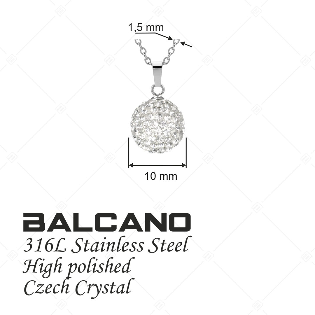 BALCANO - Shamballa / Pendentif avec cristaux tchèques et chaîne d'ancre en acier inoxydable (601012GT00)