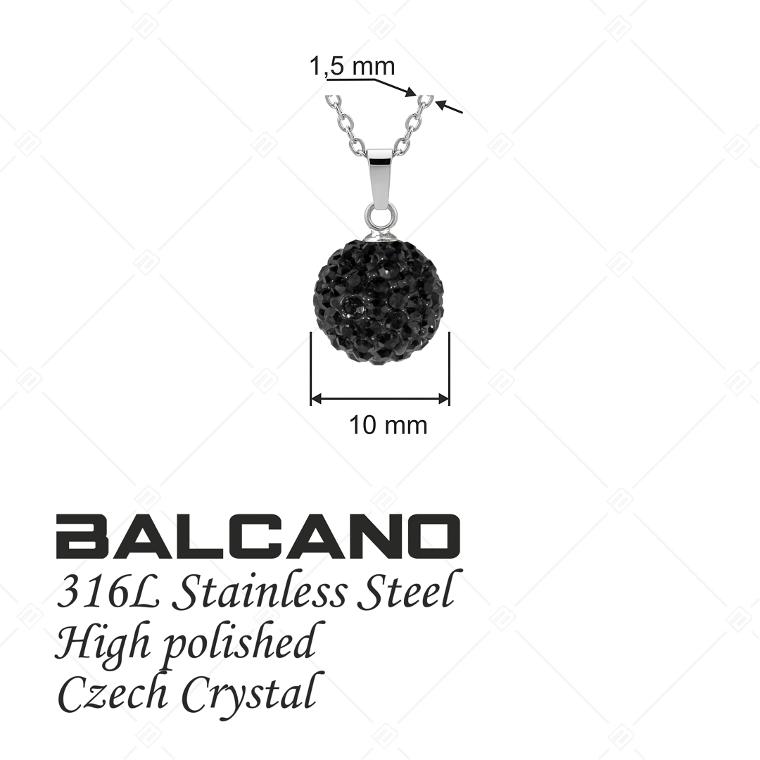 BALCANO - Shamballa / Pendentif avec cristaux tchèques et chaîne d'ancre en acier inoxydable (601012GT11)