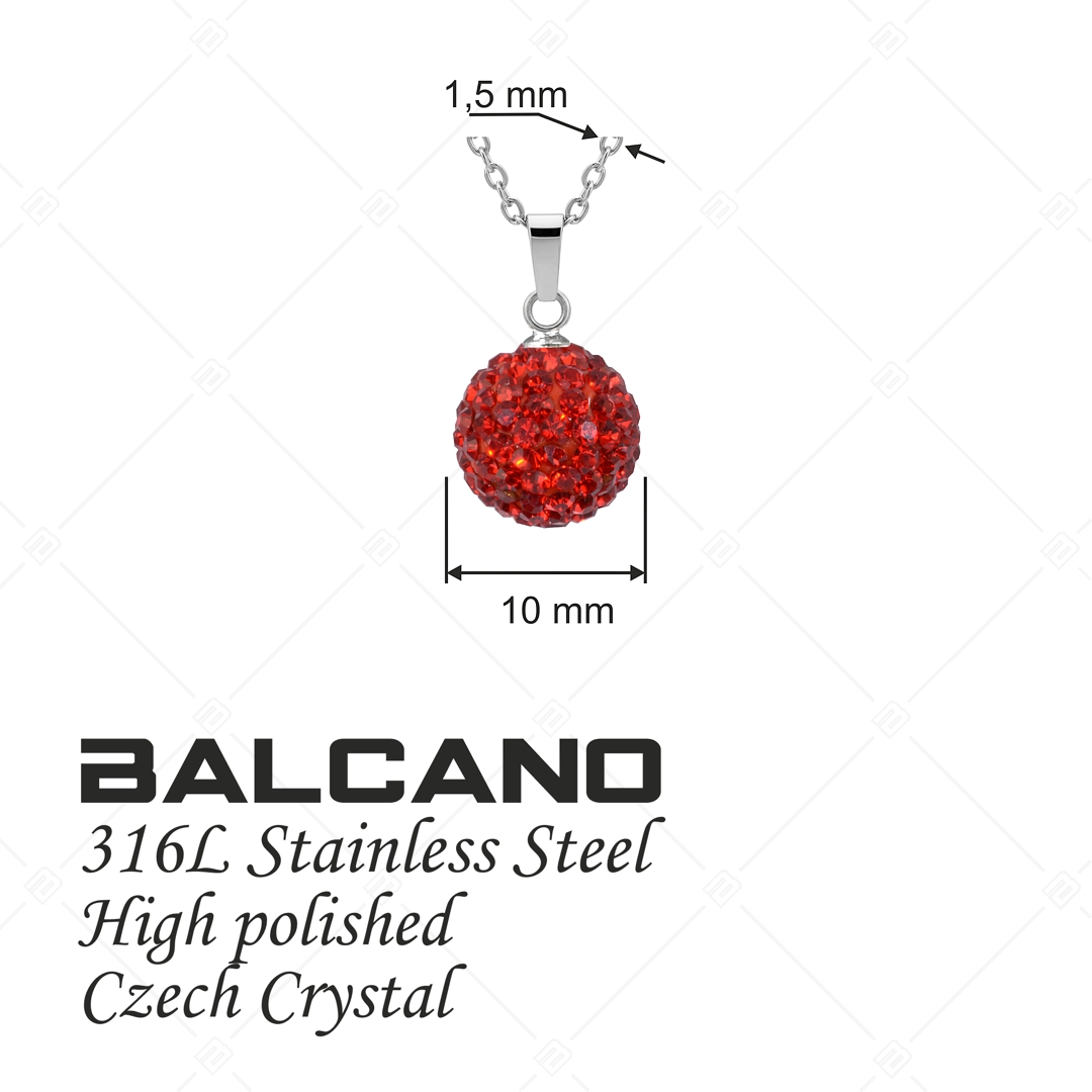 BALCANO - Shamballa / Pendentif avec cristaux tchèques et chaîne d'ancre en acier inoxydable (601012GT22)
