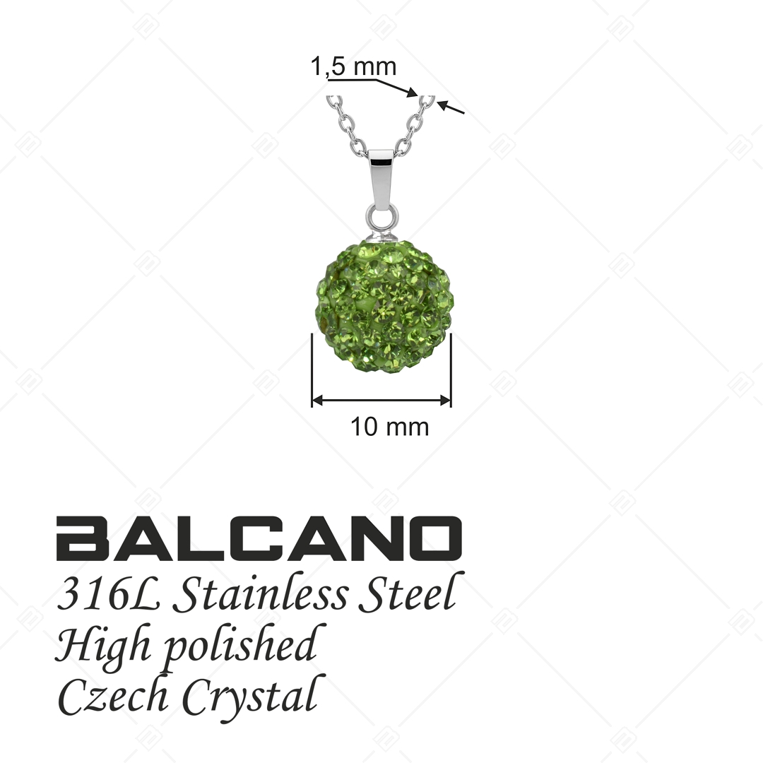 BALCANO - Shamballa / Pendentif avec cristaux tchèques et chaîne d'ancre en acier inoxydable (601012GT38)