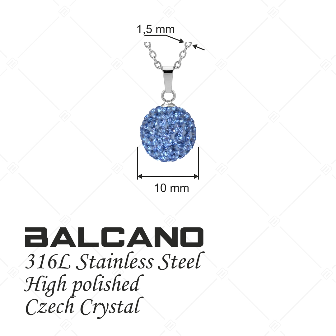 BALCANO - Shamballa / Pendentif avec cristaux tchèques et chaîne d'ancre en acier inoxydable (601012GT44)