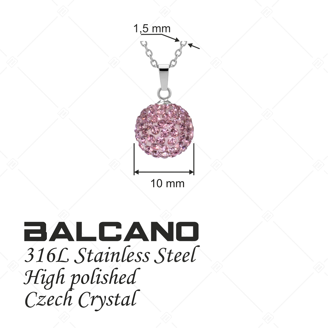 BALCANO - Shamballa / Pendentif avec cristaux tchèques et chaîne d'ancre en acier inoxydable (601012GT87)