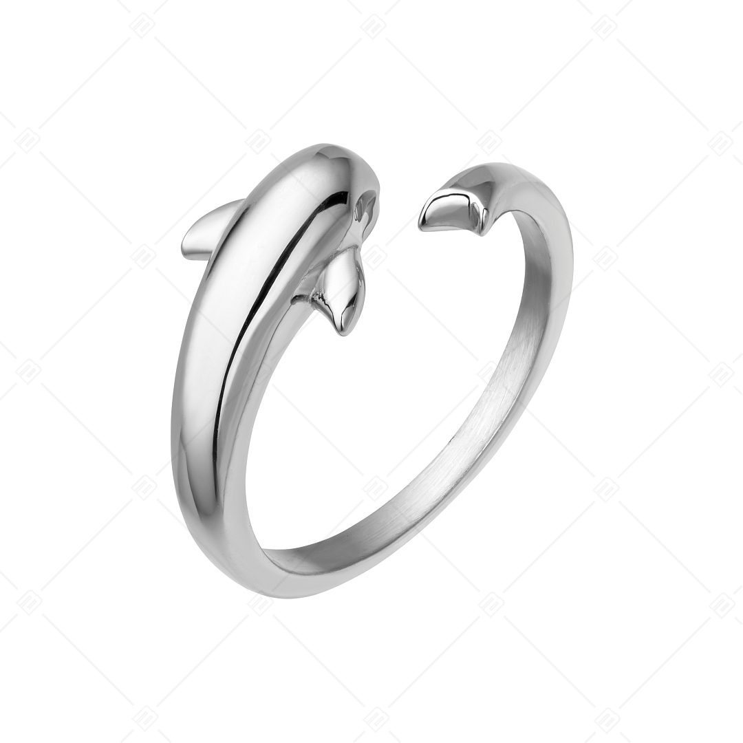 BALCANO - Dolphin / Dolphin Shaped Stainless Steel Toe Ring, High Polished (651001BC97)