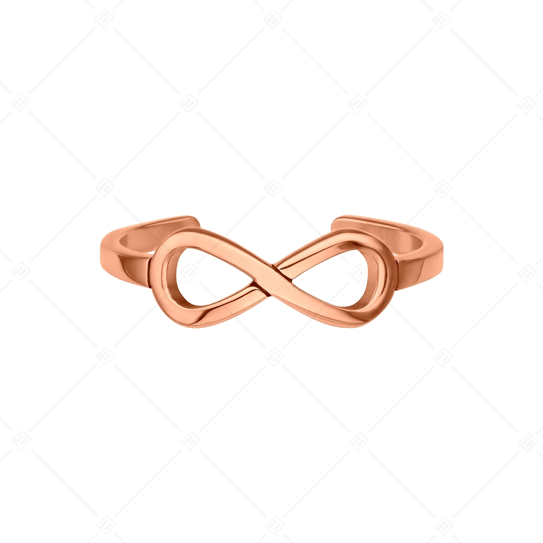 BALCANO - Infinity / Stainless Steel Toe Ring With Infinity Symbol, 18K Rose Gold Plated (651002BC96)
