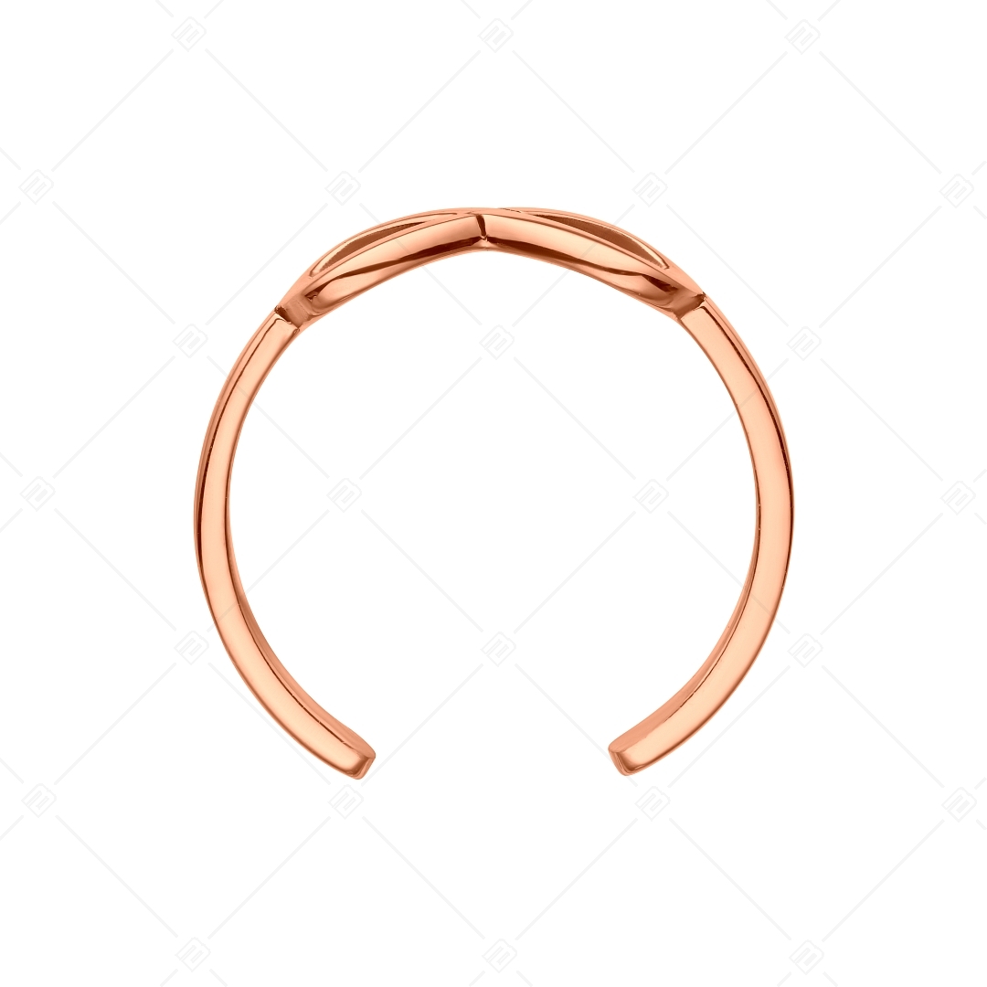 BALCANO - Infinity / Anneau d'orteil en acier inoxydable avec symbole de l'infini, plaqué or rose 18K (651002BC96)
