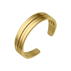 BALCANO - Arc / Multi-Lane Arc Shaped Stainless Steel Toe Ring, 18K Gold Plated