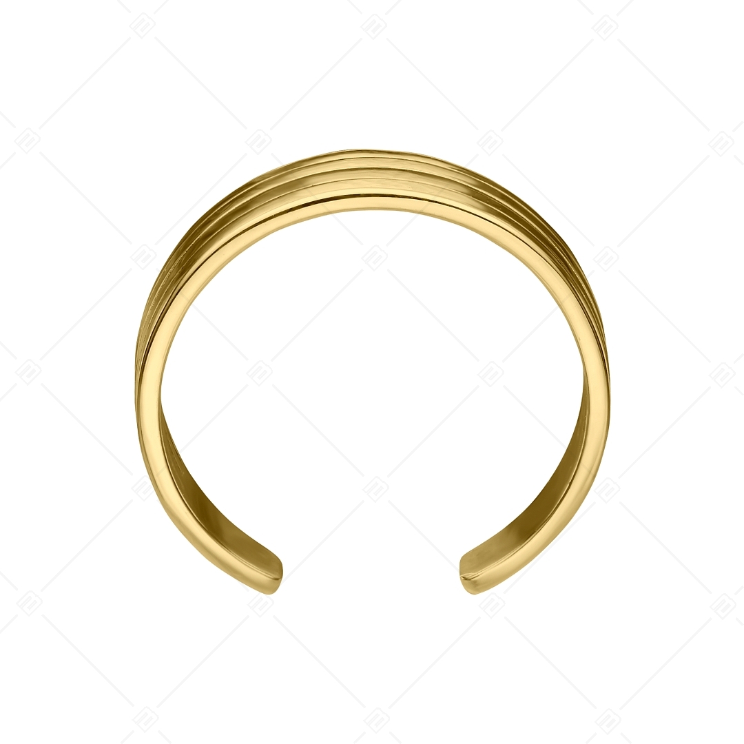 BALCANO - Arc / Multi-Lane Arc Shaped Stainless Steel Toe Ring, 18K Gold Plated (651004BC88)