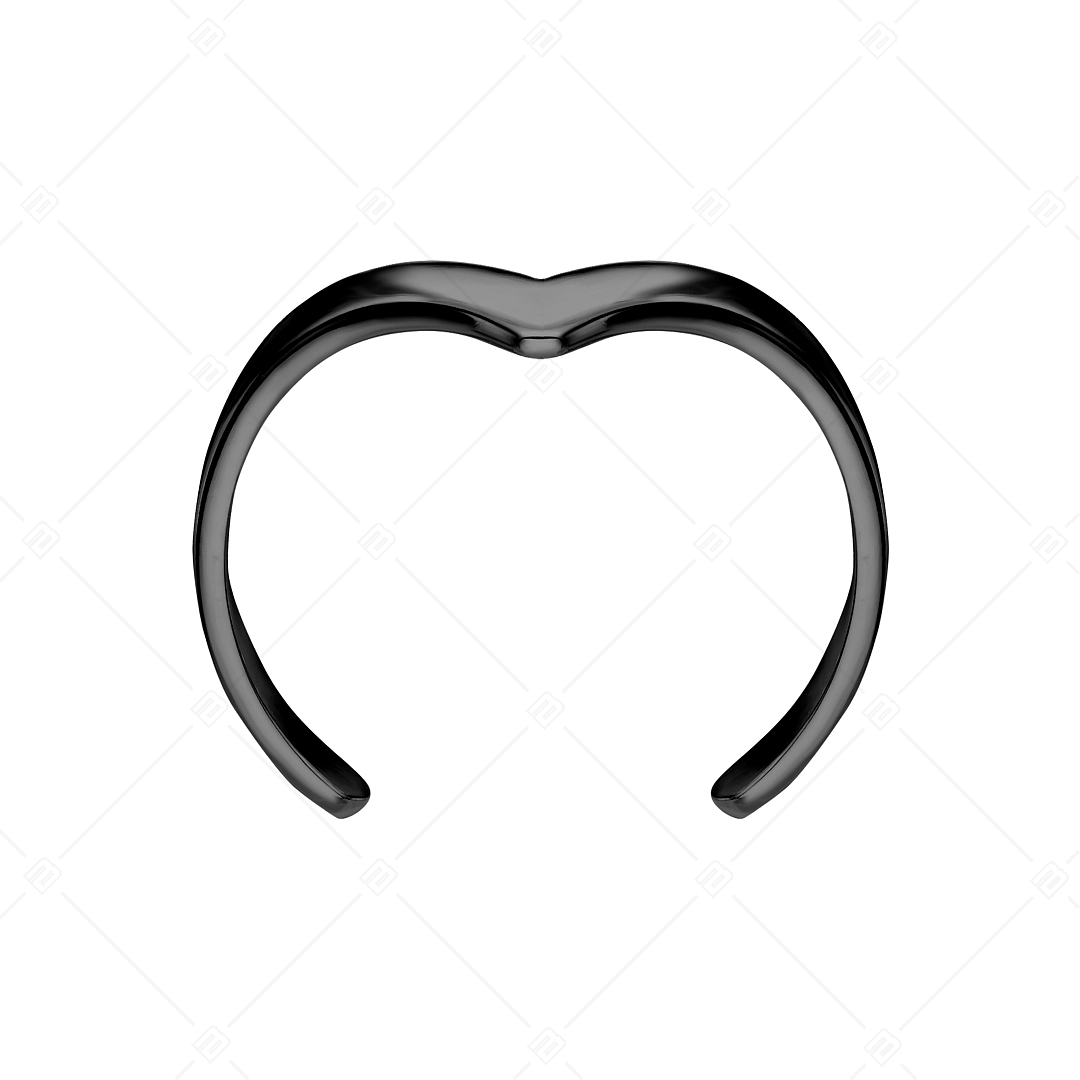 BALCANO - Vanilla / "V" Shaped Stainless Steel Toe Ring, Black PVD Plated (651005BC11)