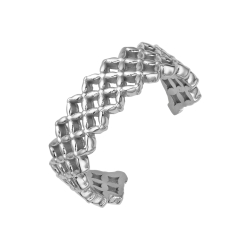 BALCANO - Lace / Stainless Steel Toe Ring With Lace Shape, High Polished