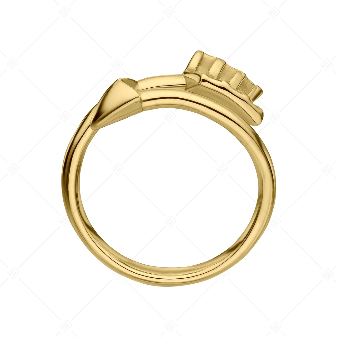 BALCANO - Arrow / Arrow Shaped Stainless Steel Toe Ring, 18K Gold Plated (651008BC88)