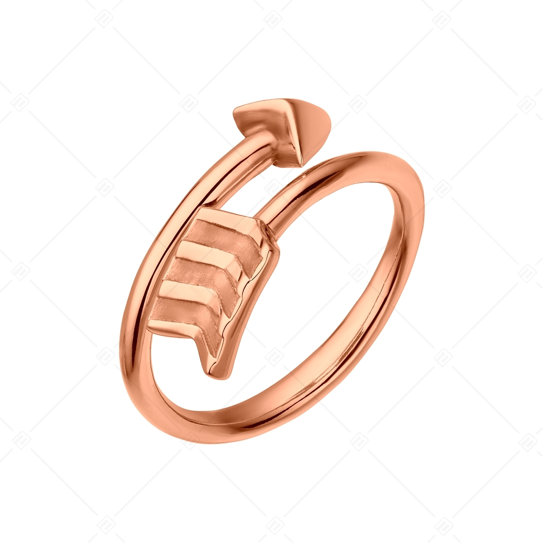 BALCANO - Arrow / Arrow Shaped Stainless Steel Toe Ring, 18K Rose Gold Plated (651008BC96)