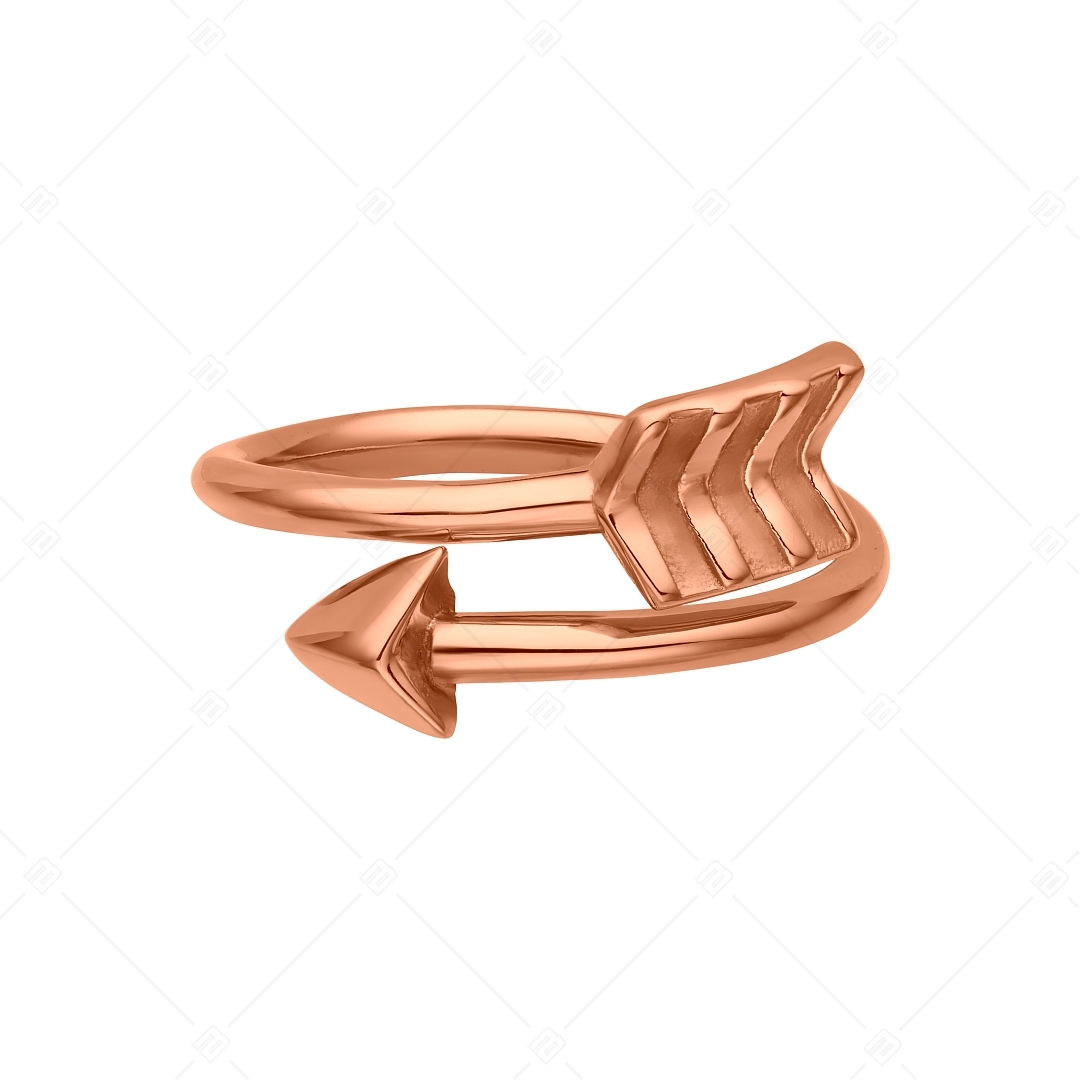BALCANO - Arrow / Arrow Shaped Stainless Steel Toe Ring, 18K Rose Gold Plated (651008BC96)