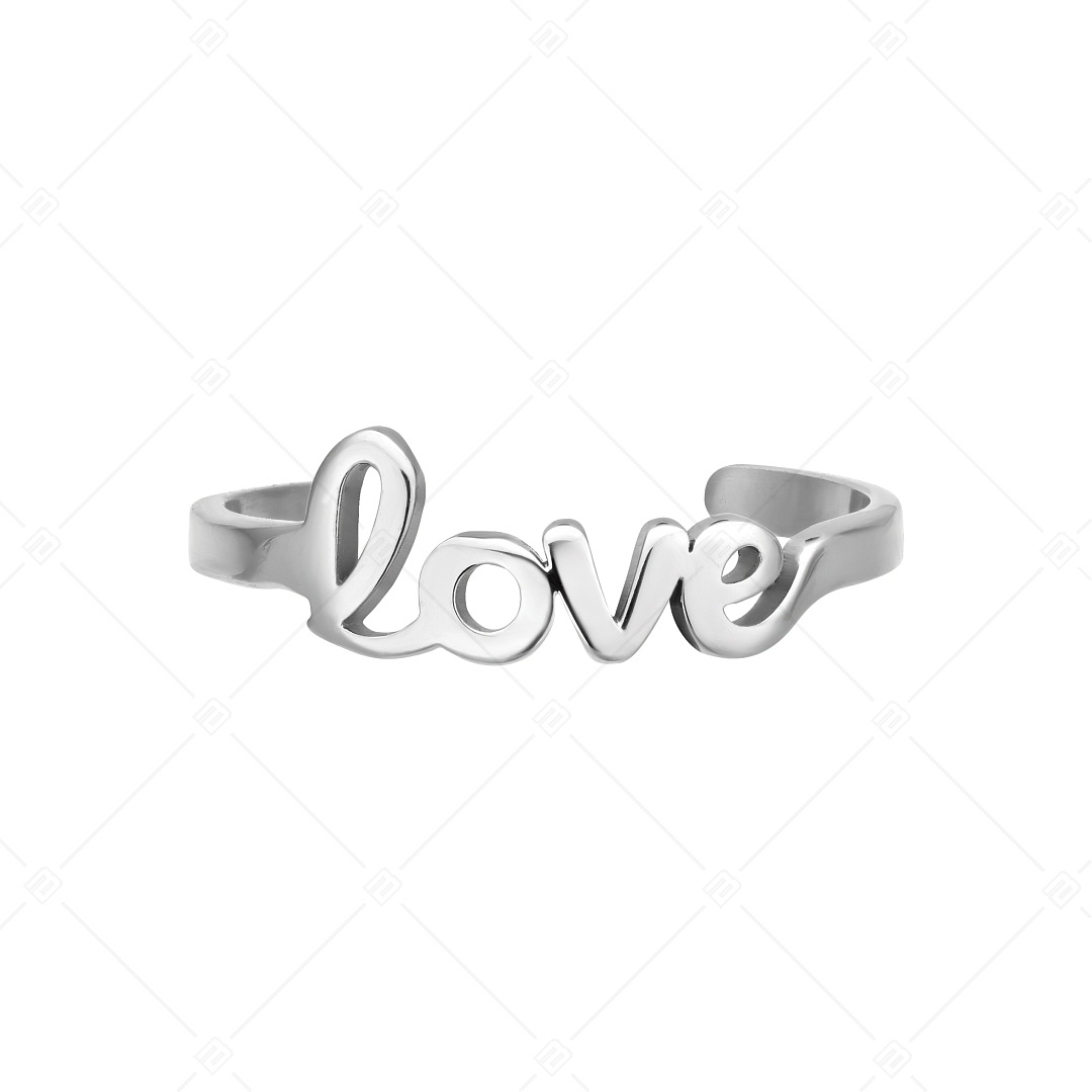 BALCANO - Love / Stainless Steel Toe Ring With "Love" Symbol, High Polished (651011BC97)