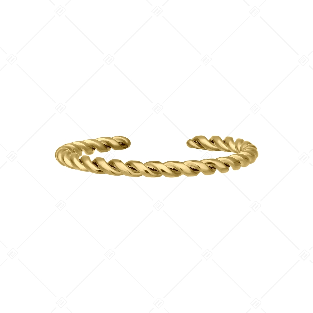 BALCANO - Reel / Spiral Shaped Stainless Steel Toe Ring, 18K Gold Plated (651012BC88)