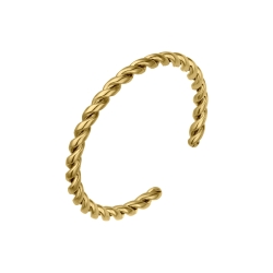 BALCANO - Reel / Spiralförmiger Edelstahl Zehenring mit 18K Gold beschichtet