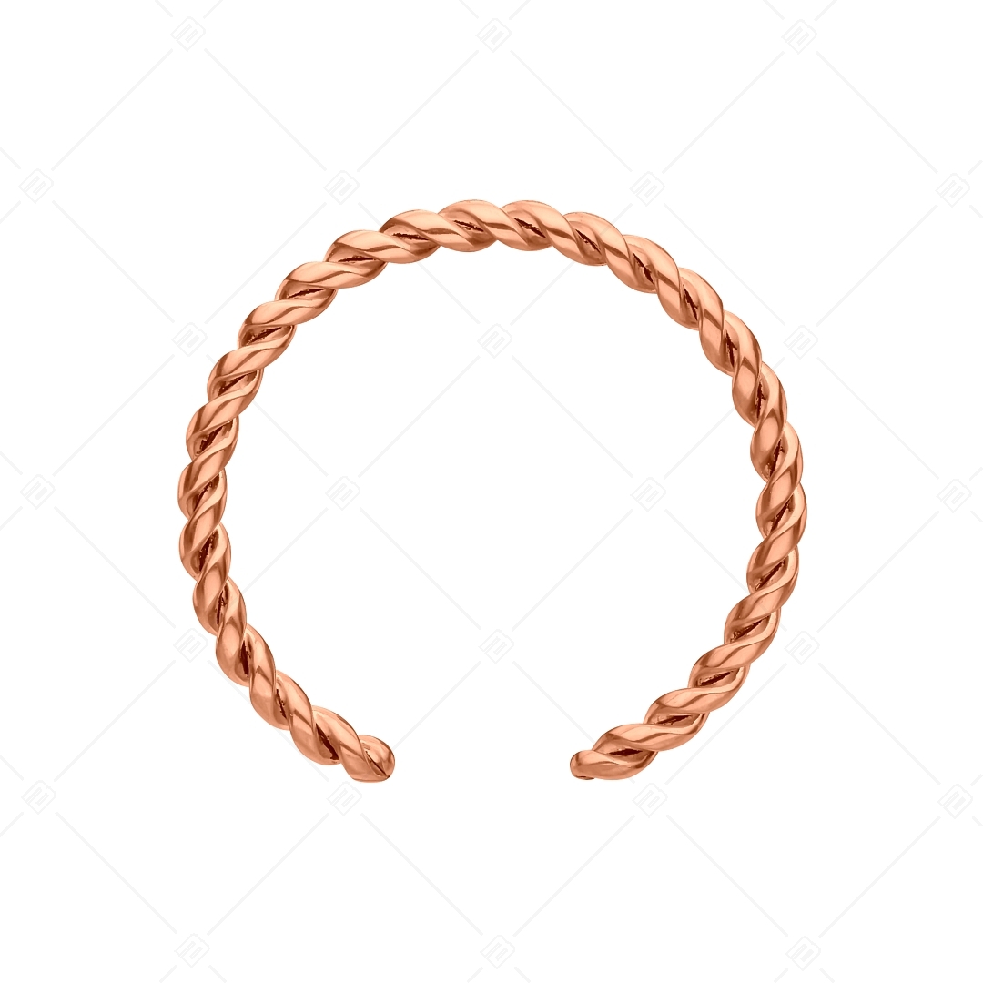 BALCANO - Reel / Spiral Shaped Stainless Steel Toe Ring, 18K Rose Gold Plated (651012BC96)