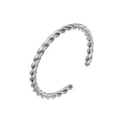BALCANO - Reel / Spiral Shaped Stainless Steel Toe Ring, High Polished