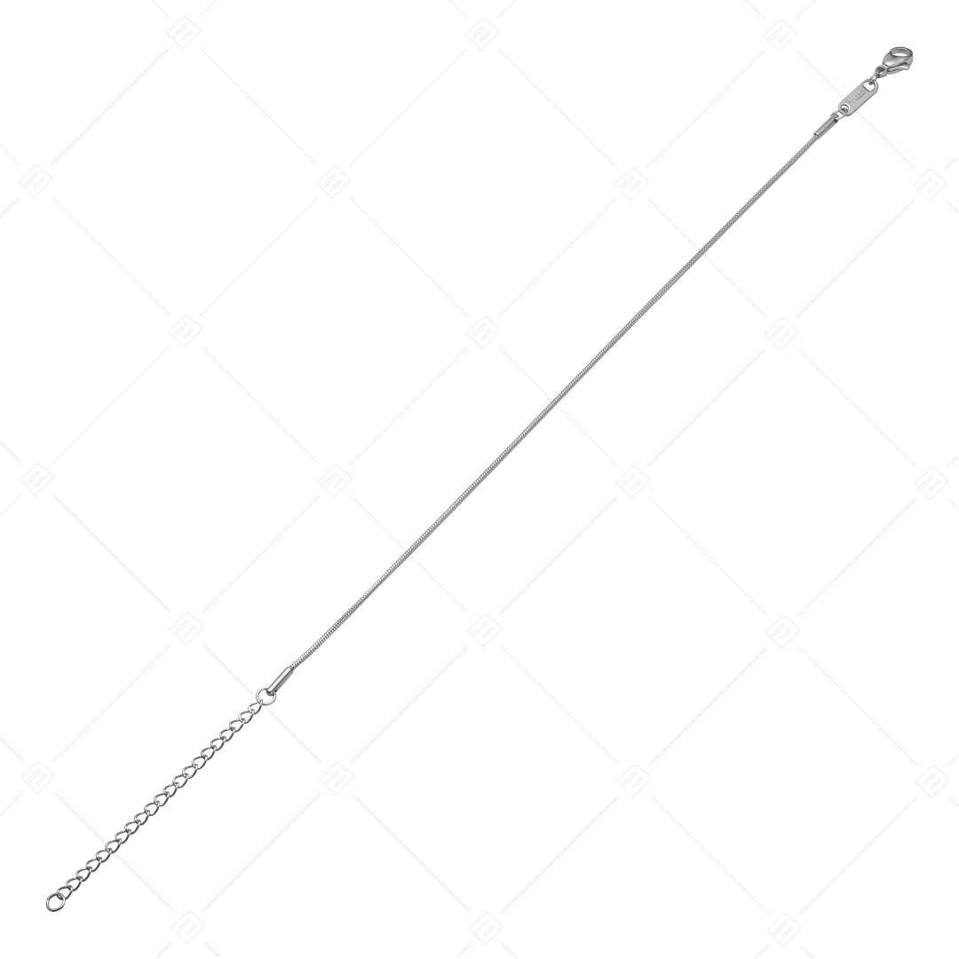 BALCANO - Snake / Bracelet de cheville type chaîne serpent en acier inoxydable avec hautement polie - 1,2 mm (751211BC97)