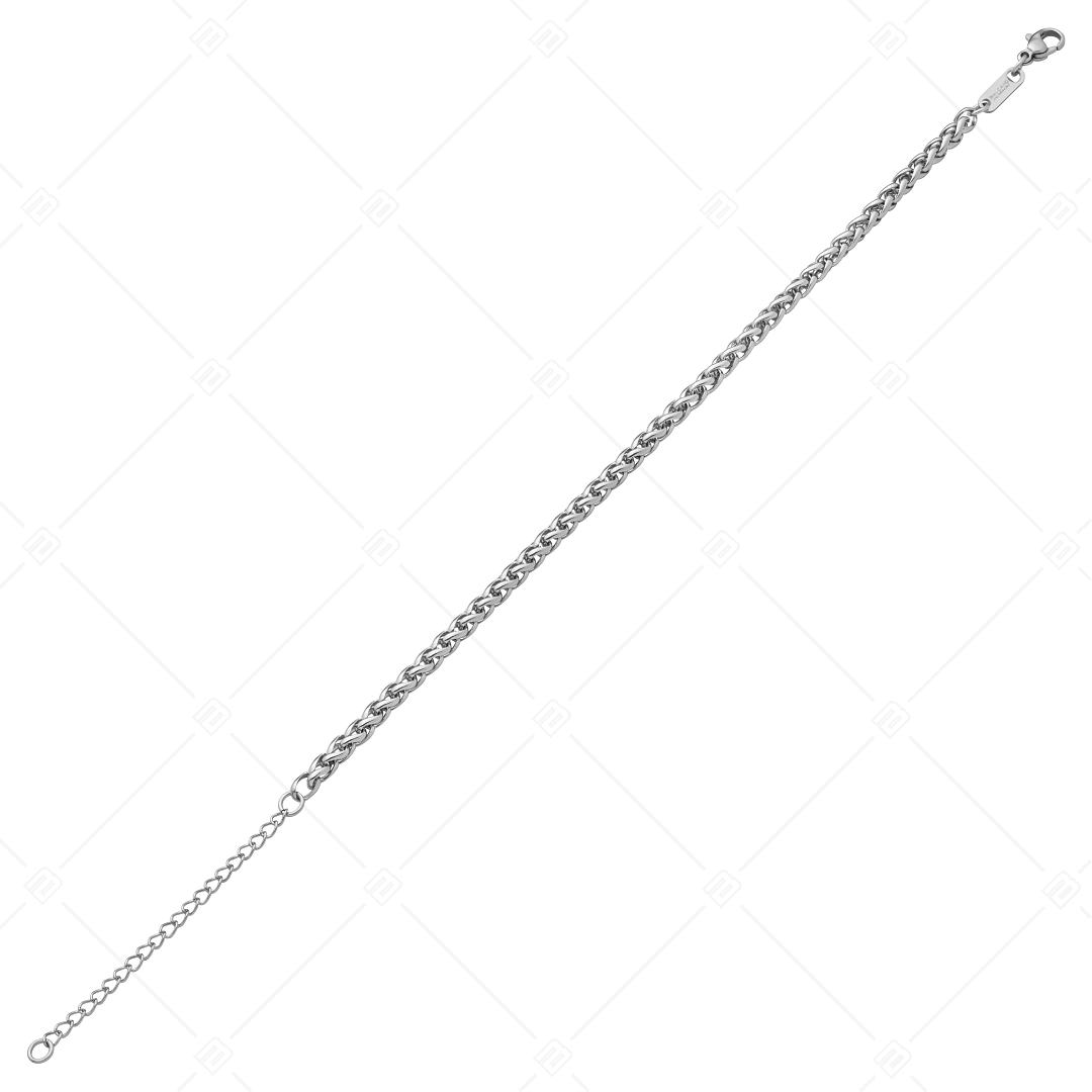 BALCANO - Braided Chain / Bracelet de cheville à chaîne tressée avec polissage à haute brillance - 4 mm (751216BC97)