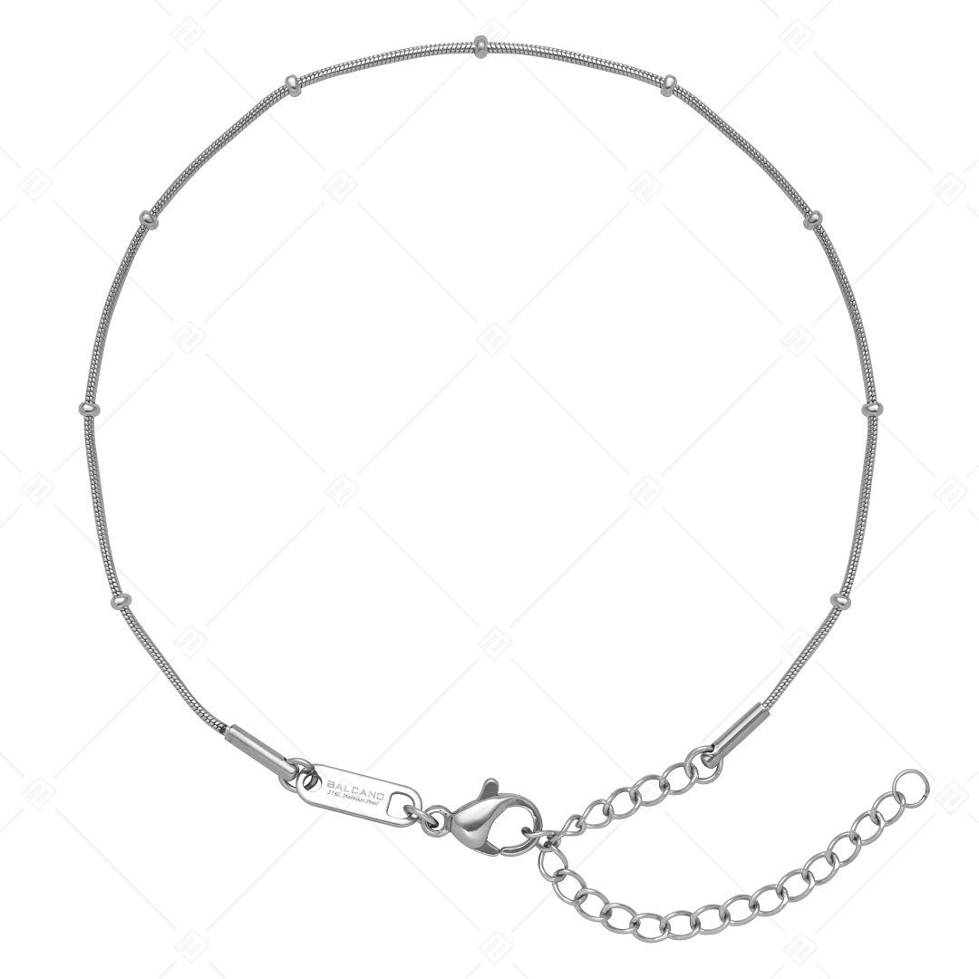 BALCANO - Snake / Fußkette im Schlangenketten-Stil mit Hochglanzpolitur –-1 mm (751220BC97)