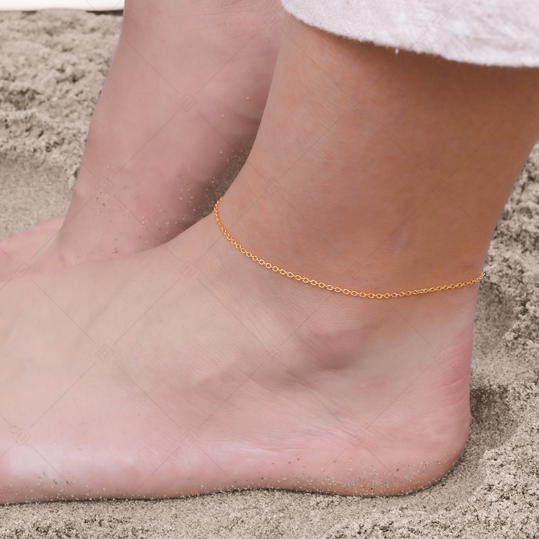 BALCANO - Cable Chain / Stainless Steel Cable Chain-Anklet 18K Gold Plated - 1,5 mm (751232BC88)