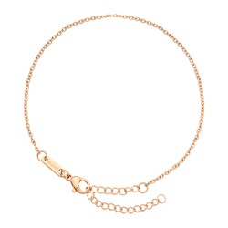 BALCANO - Cable Chain anklet, 18 K rose gold plated - 1,5 mm
