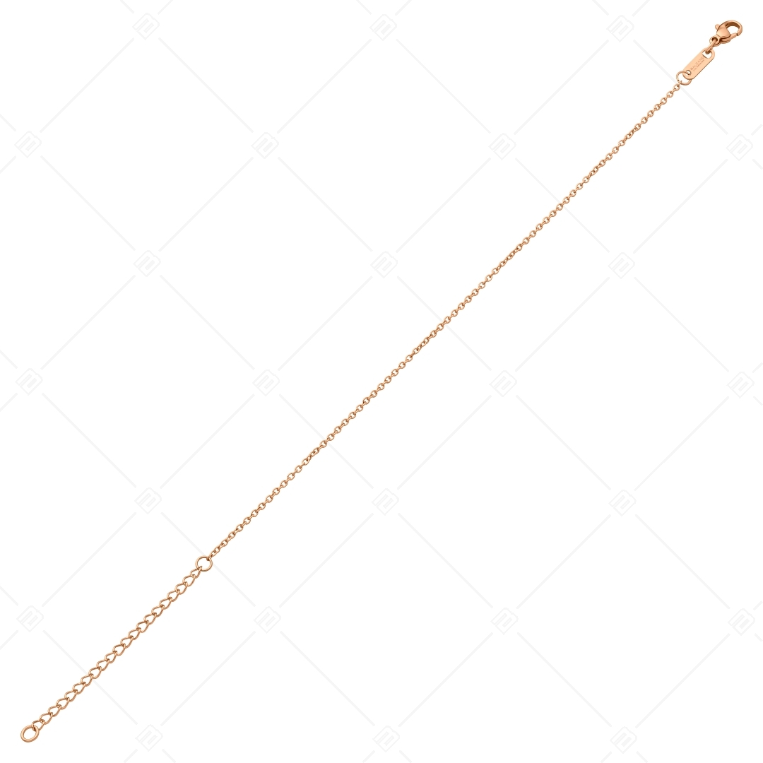 BALCANO - Cable Chain / Stainless Steel Cable Chain-Anklet 18K Rose Gold Plated - 1,5 mm (751232BC96)