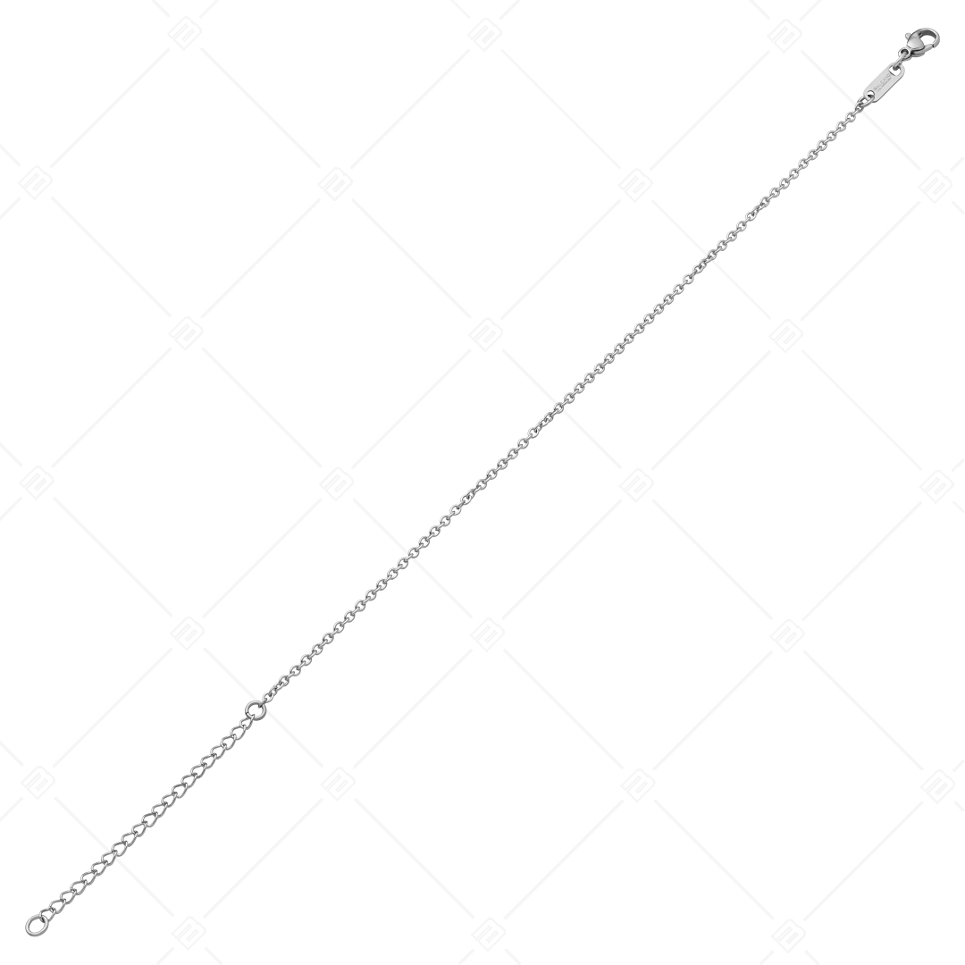 BALCANO - Cable Chain / Stainless Steel Cable Chain-Anklet, High Polished - 2 mm (751233BC97)