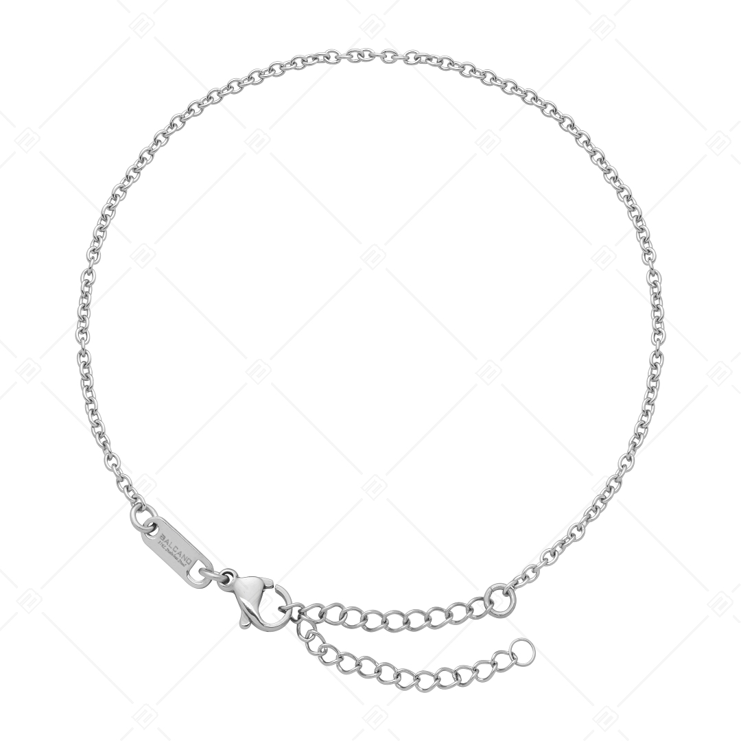 BALCANO - Cable Chain / Bracelet de cheville d'ancre en acier inoxydable avec hautement polie - 2 mm (751233BC97)