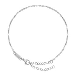 BALCANO - Cable Chain anklet, high polished - 2 mm