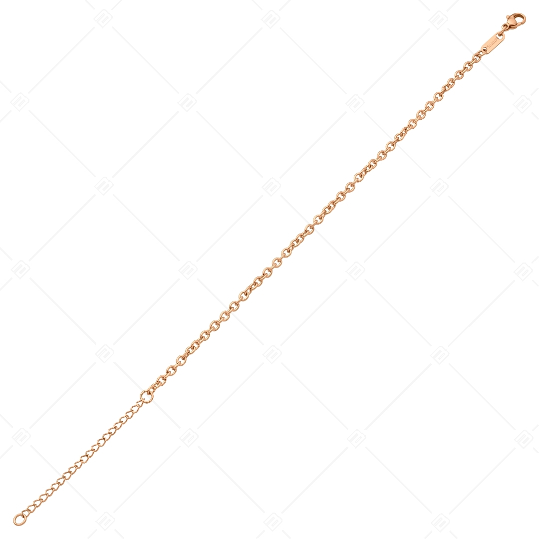 BALCANO - Cable Chain / Edelstahl Ankerkette-Fußkette mit 18K Rosévergoldung - 3 mm (751235BC96)